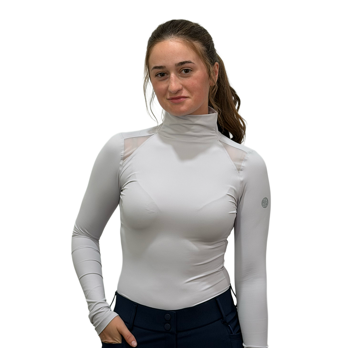 TKEQ Chloe High Collar Technical Top