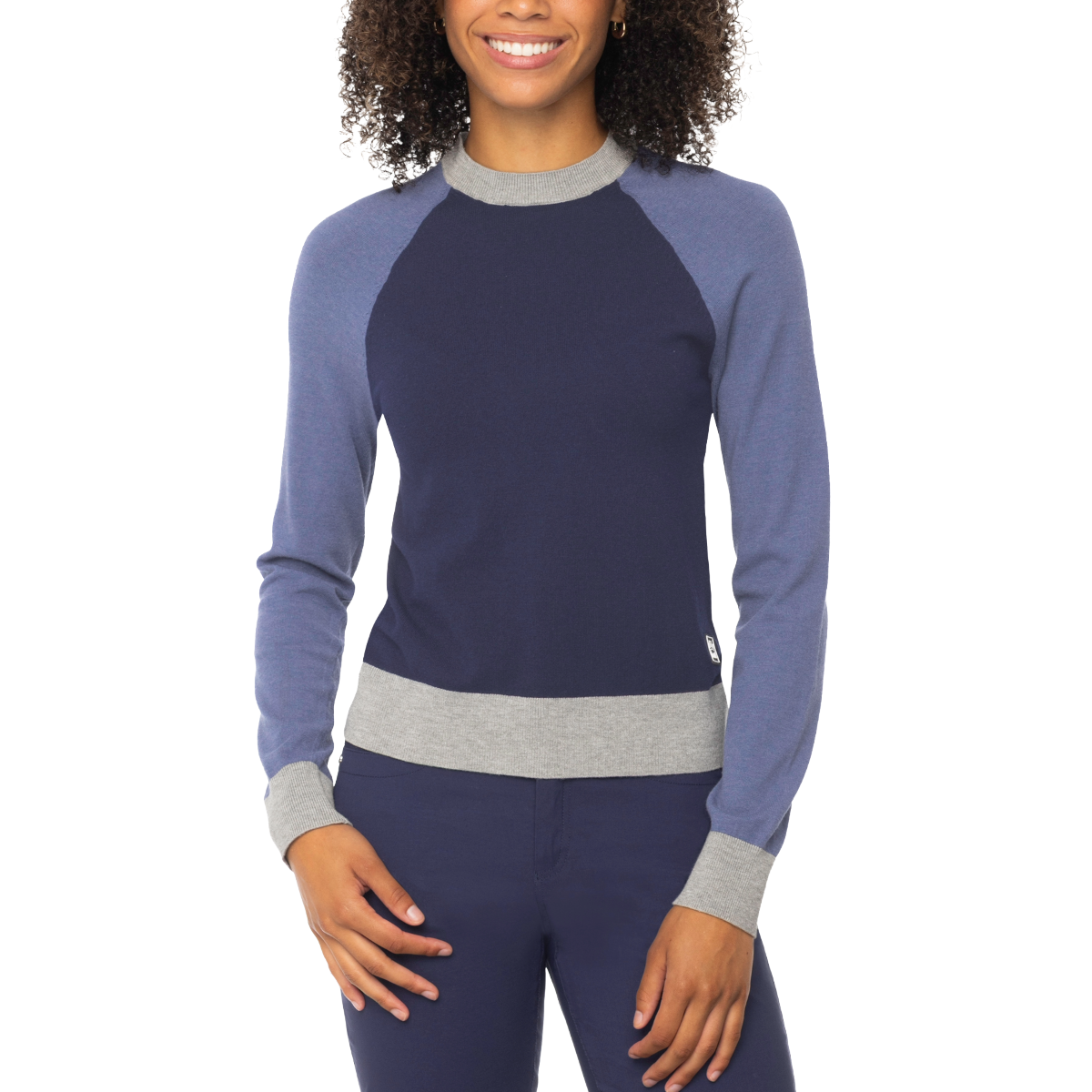 Kastel Women's Crewneck Color Block Sweater