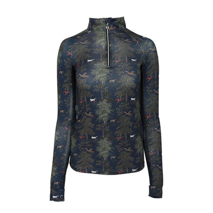 Dapplebay Women's Autumn Toile 1/4 Zip Riding Top