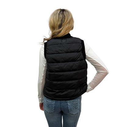 Kastel Women's Quilted Vest With Gold Zipper