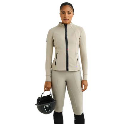 Maya Delorez Women's Silhouette Sports Jacket-Beige-Front View