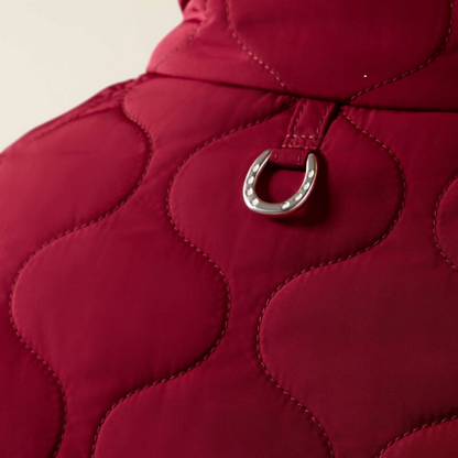 Ariat Women's Ashley 2.0 Insulated Vest model view in Beet Red