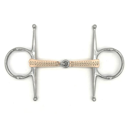 Jake Adams Single Jointed Leather Covered Nelson Gag Bit