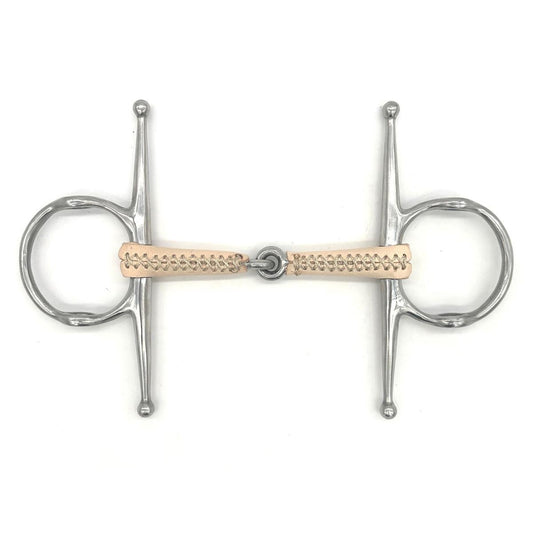 Jake Adams Single Jointed Leather Covered Nelson Gag Bit