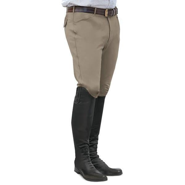 Ovation Men's EuroWeave Front Zip 4-Pocket Knee Patch Breeches
