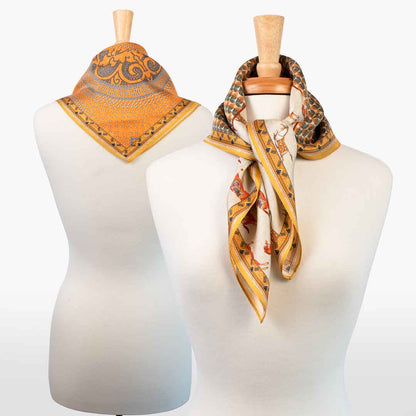 Urban Equestrian  Empire - Stylized Equestrian Scarf in Apricot