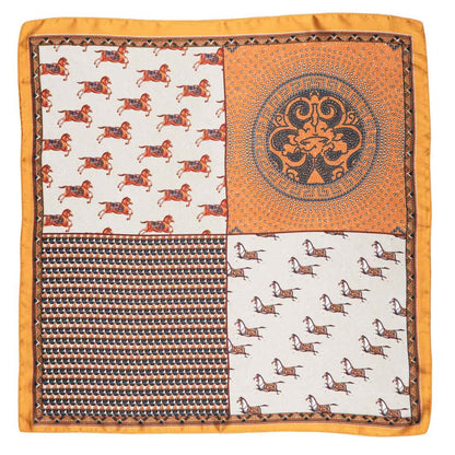 Urban Equestrian  Empire - Stylized Equestrian Scarf in Apricot