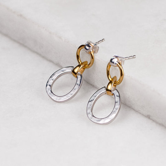 Urban Equestrian  Equinox - Equestrian Horseshoe Earring Two Tone