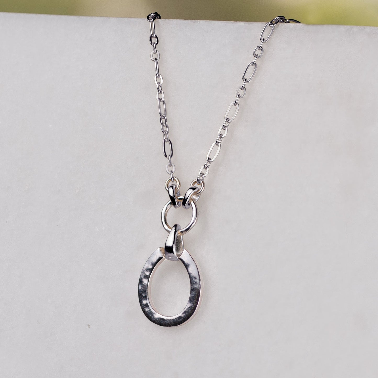 Urban Equestrian  Equinox- Equestrian Horseshoe Necklace in Silver