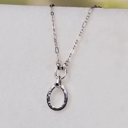 Urban Equestrian  Equinox- Equestrian Horseshoe Necklace in Silver