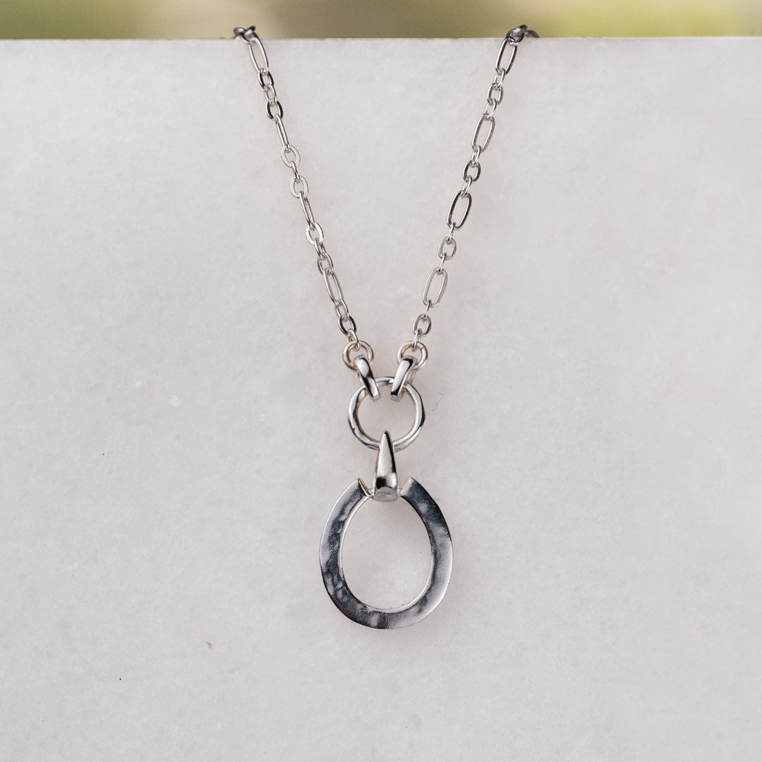 Urban Equestrian  Equinox- Equestrian Horseshoe Necklace in Silver