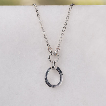 Urban Equestrian  Equinox- Equestrian Horseshoe Necklace in Silver