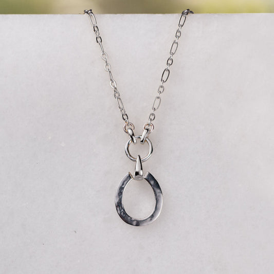 Urban Equestrian  Equinox- Equestrian Horseshoe Necklace in Silver