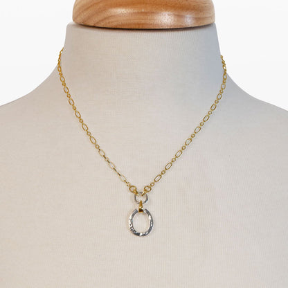 Urban Equestrian  Equinox - Two Tone Equestrian Horseshoe Necklace