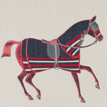 Urban Equestrian  Equus -  Crimson Equestrian Motif Luxe Shawl