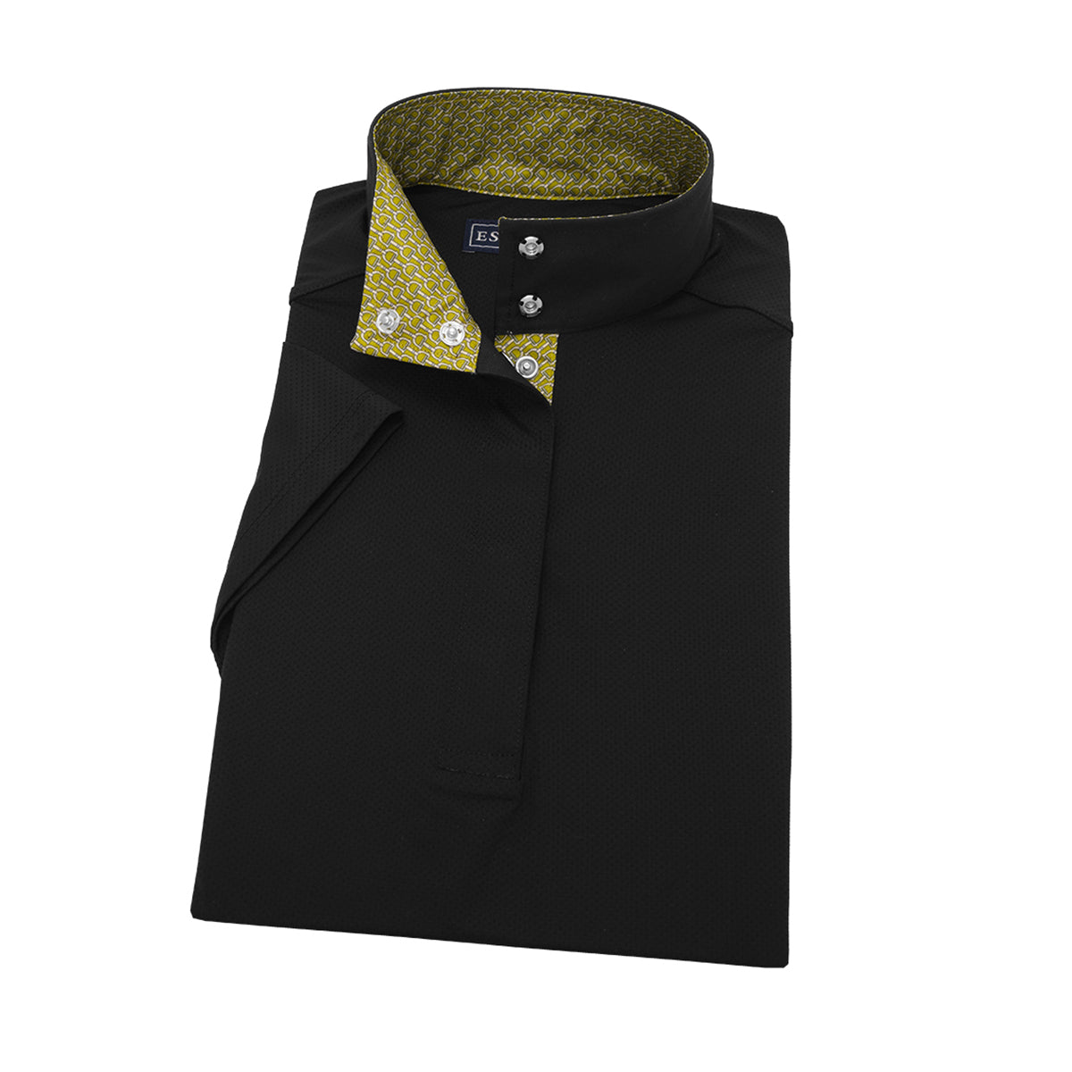 Essex Stirrups Ladies “Dusk” Black Performance Short Sleeve Show Shirt- Sale