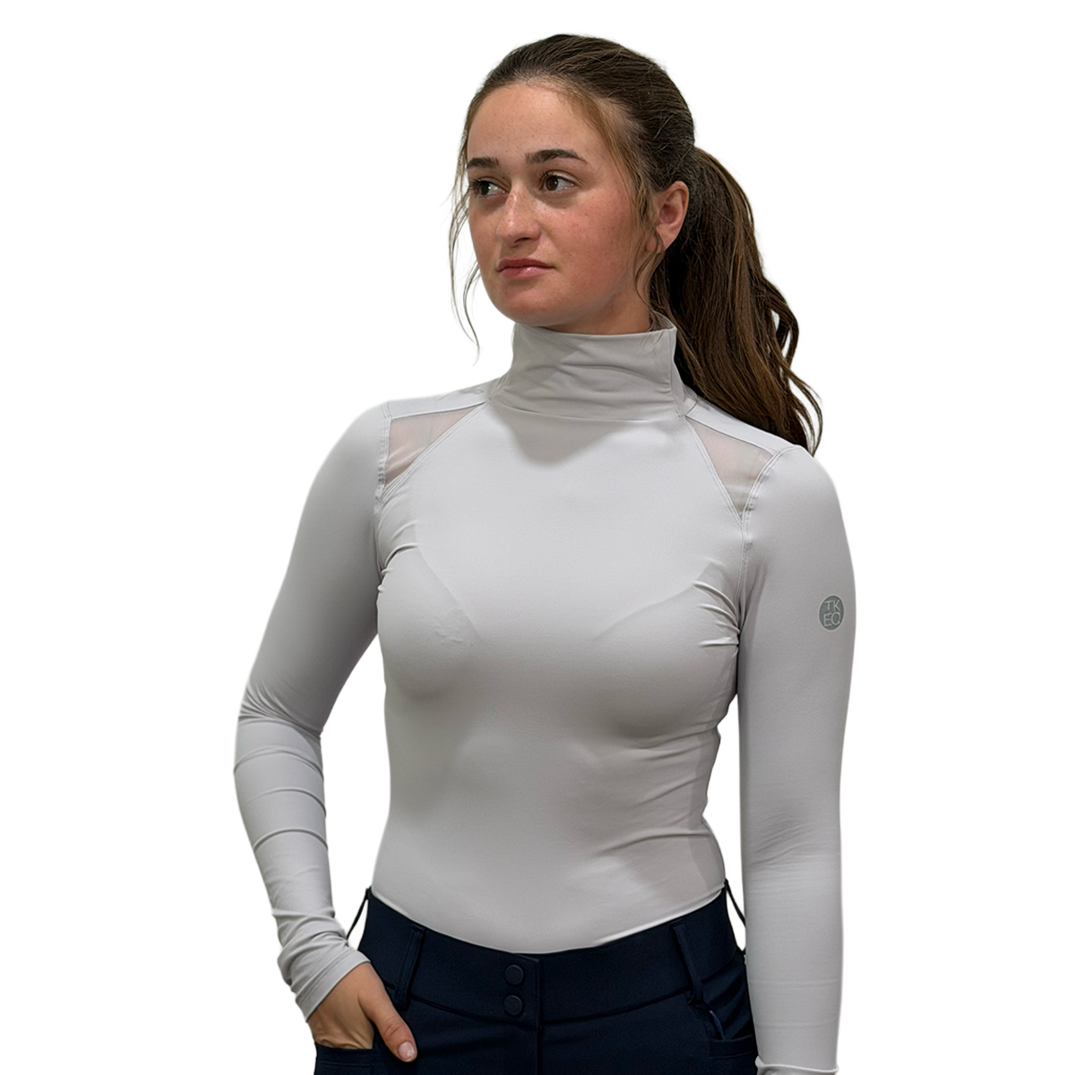 TKEQ Chloe High Collar Technical Top