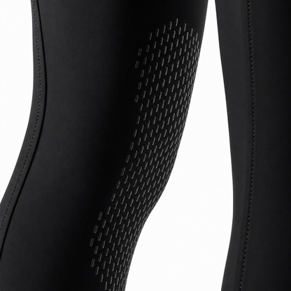 Equiline Men's Grafton B-Move Knee Grip Breeches Model View in Black