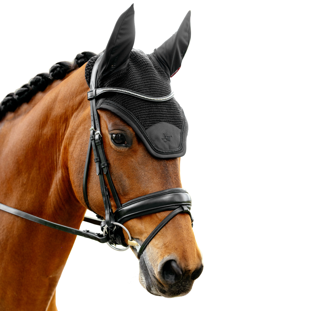 LeMieux Brilliance Fly Hood - Horse Model - Front View