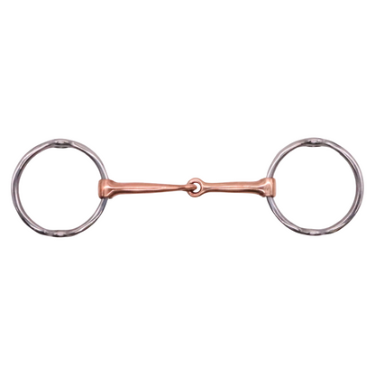 Jake Adams Single Jointed Copper Loose Ring Gag Bit