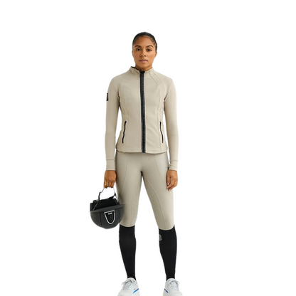 Maya Delorez Women's Silhouette Sports Jacket-Beige-Front View