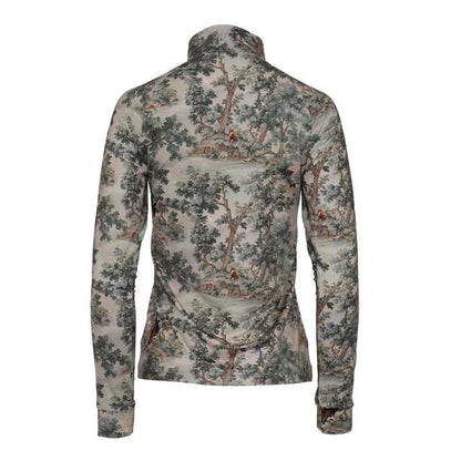 Dapplebay Women's Hunt Tapestry 1/4 Zip Long Sleeve Riding Top