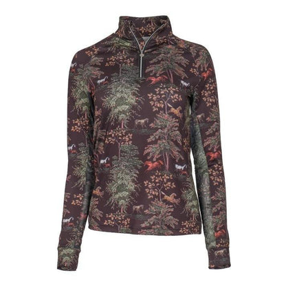 Dapplebay Autumn Toile 1/4 Zip LS Riding Top