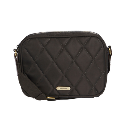 Barbour Quilted Crossbody Bag, olive, front view