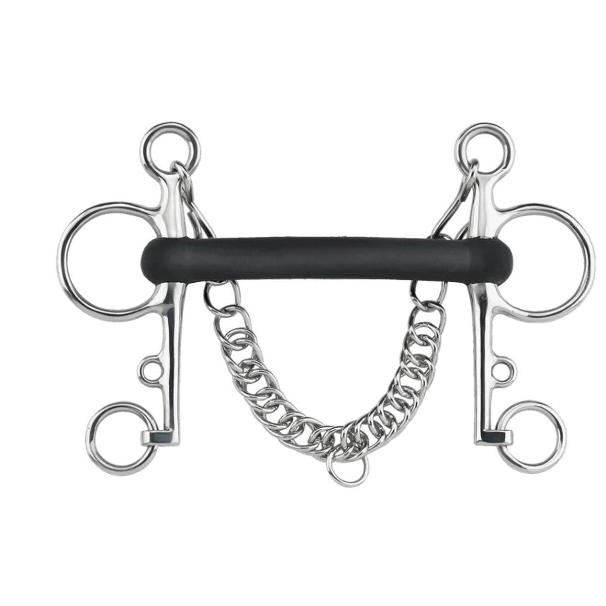 Herm Sprenger Hard Rubber Mullen Mouth Pelham Bit - 7cm Cheek