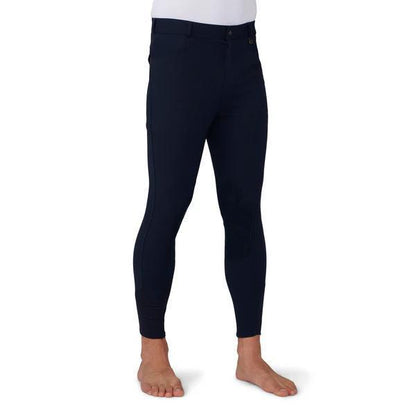Ovation Men's EuroWeave Front Zip 4-Pocket Knee Patch Breeches
