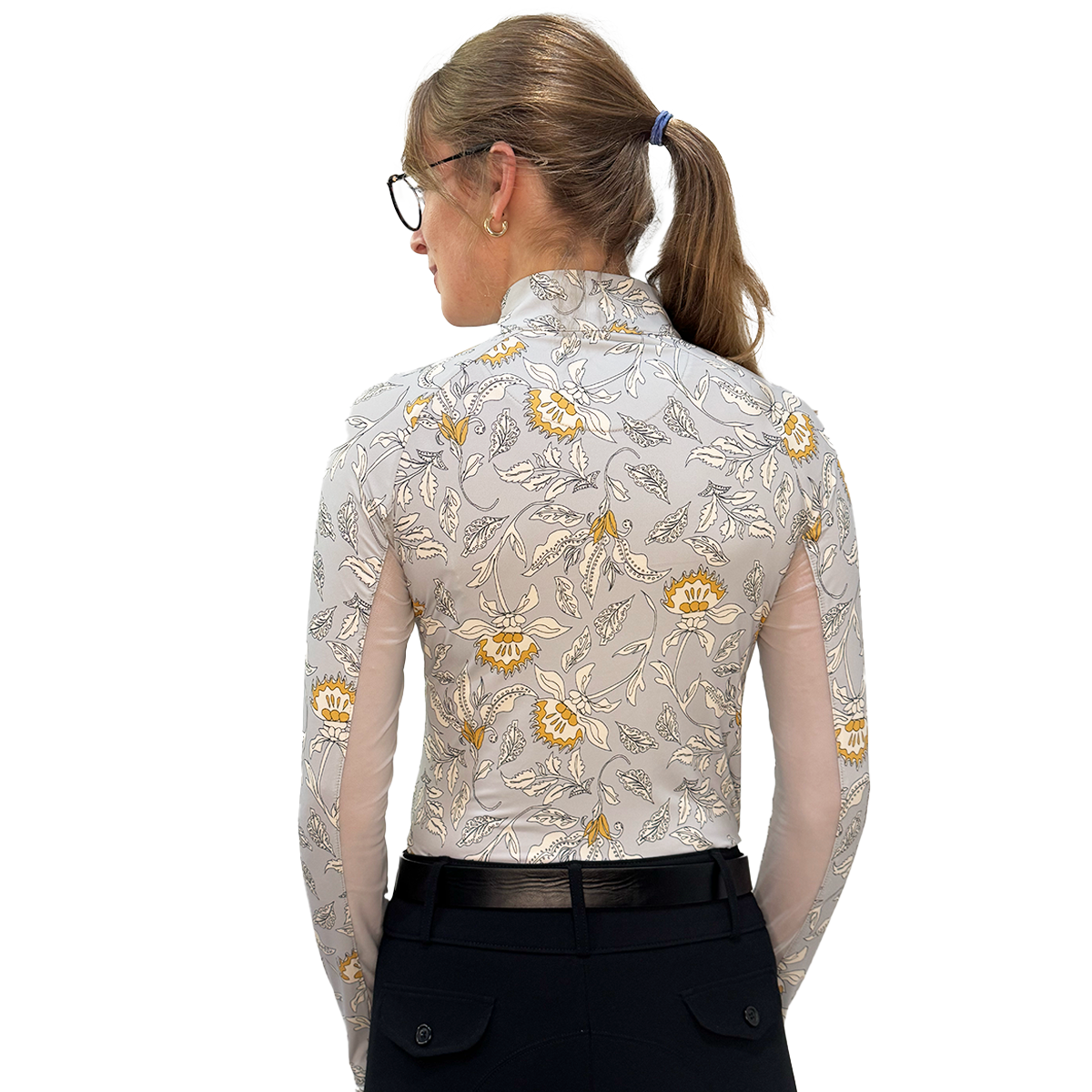 Kastel Long Sleeve Dove Vintage Jacobean 1/4 Zip Sun Shirt