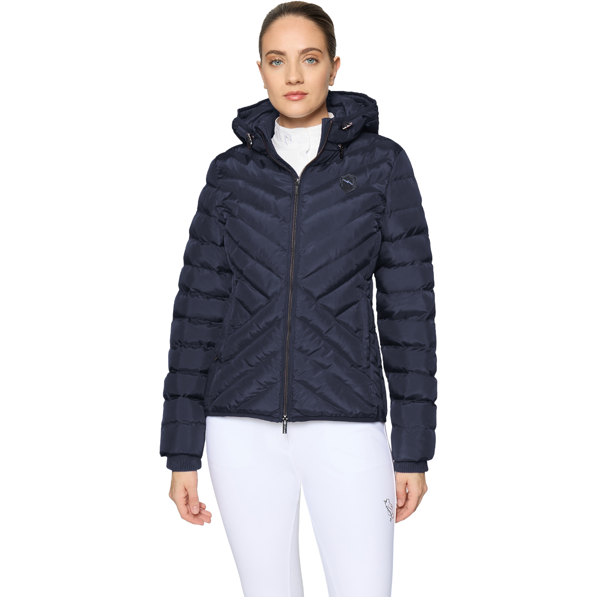 Samshield Women's Courchevel Light Puffer Jacket, Navy, front view