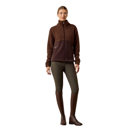 Ariat Women's Laviolette Full Zip Jacket model view in Chocolate Plum