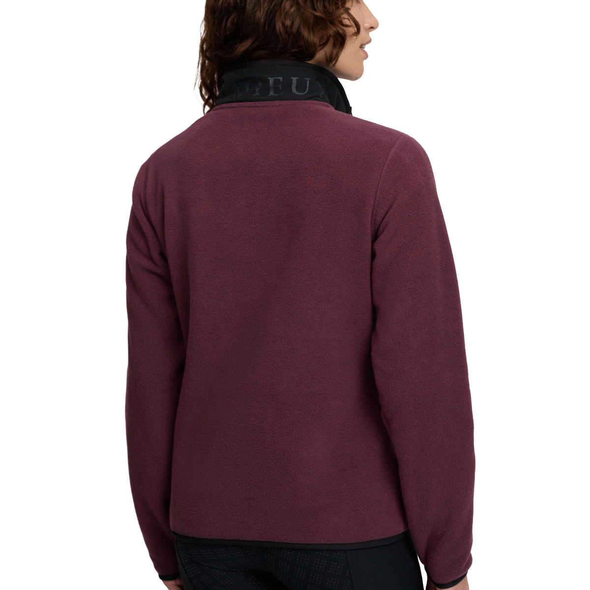 LeMieux Women's Piper Popper Fleece Pullover-Bramble-Back View