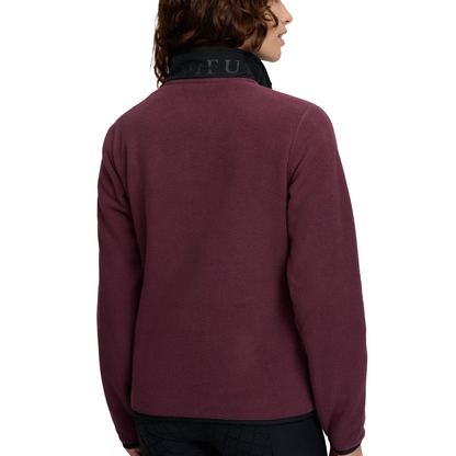 LeMieux Women's Piper Popper Fleece Pullover-Bramble-Back View