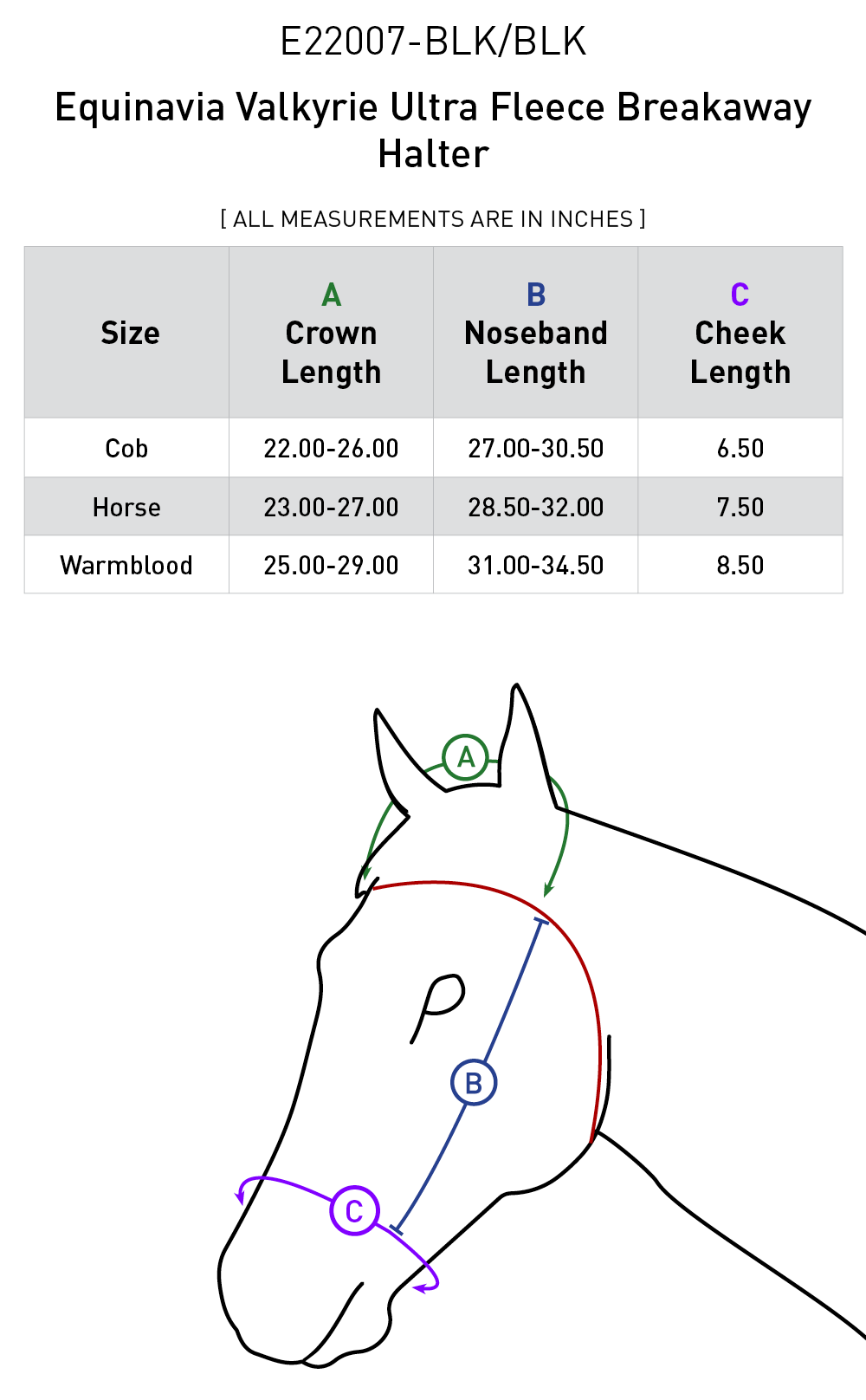 Equinavia Valkyrie Ultra Fleece Breakaway Halter