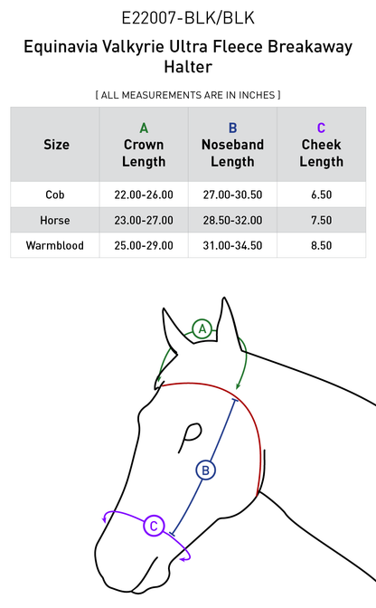 Equinavia Valkyrie Ultra Fleece Breakaway Halter