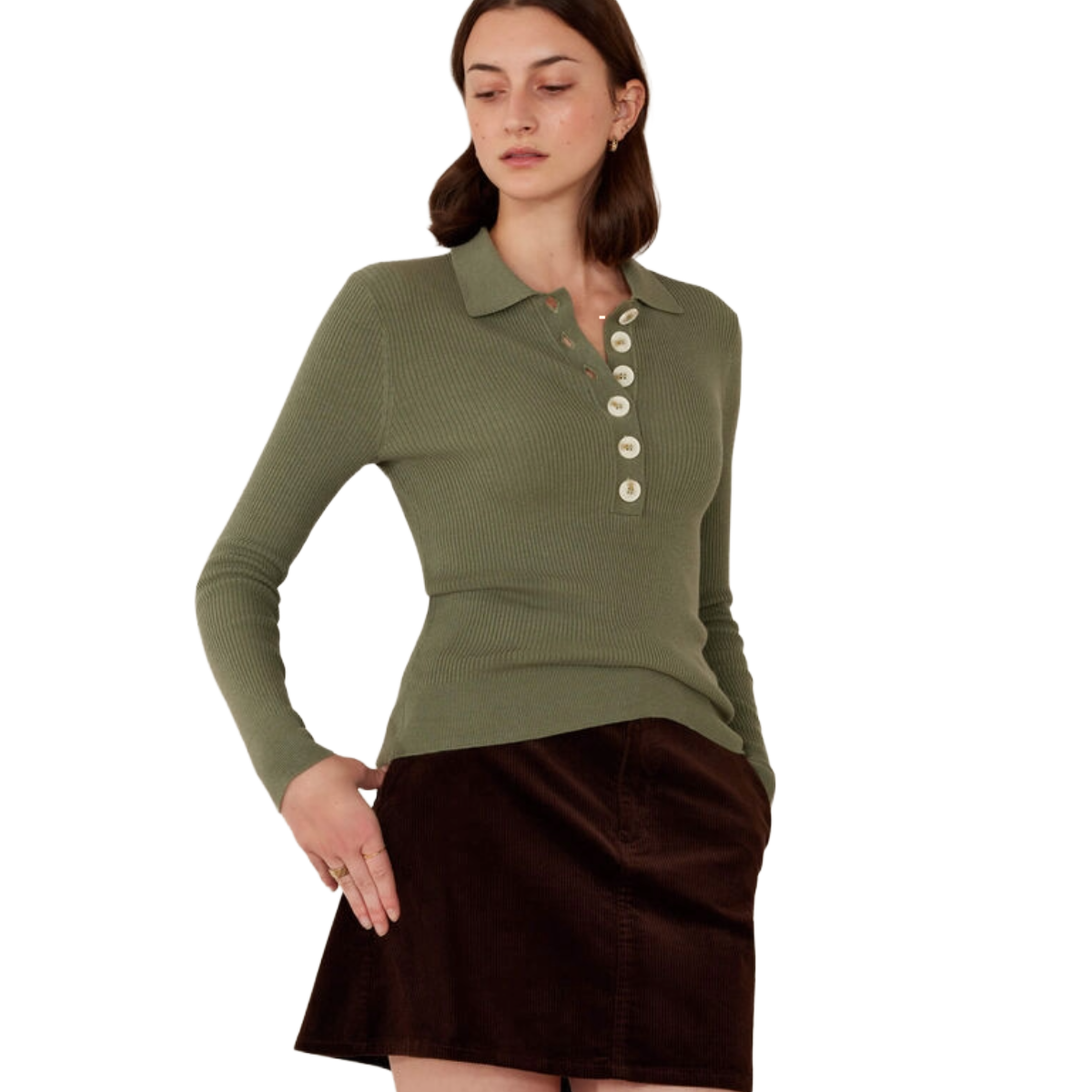 Ariat Women's Winsthorpe Sweater model view in sea spray