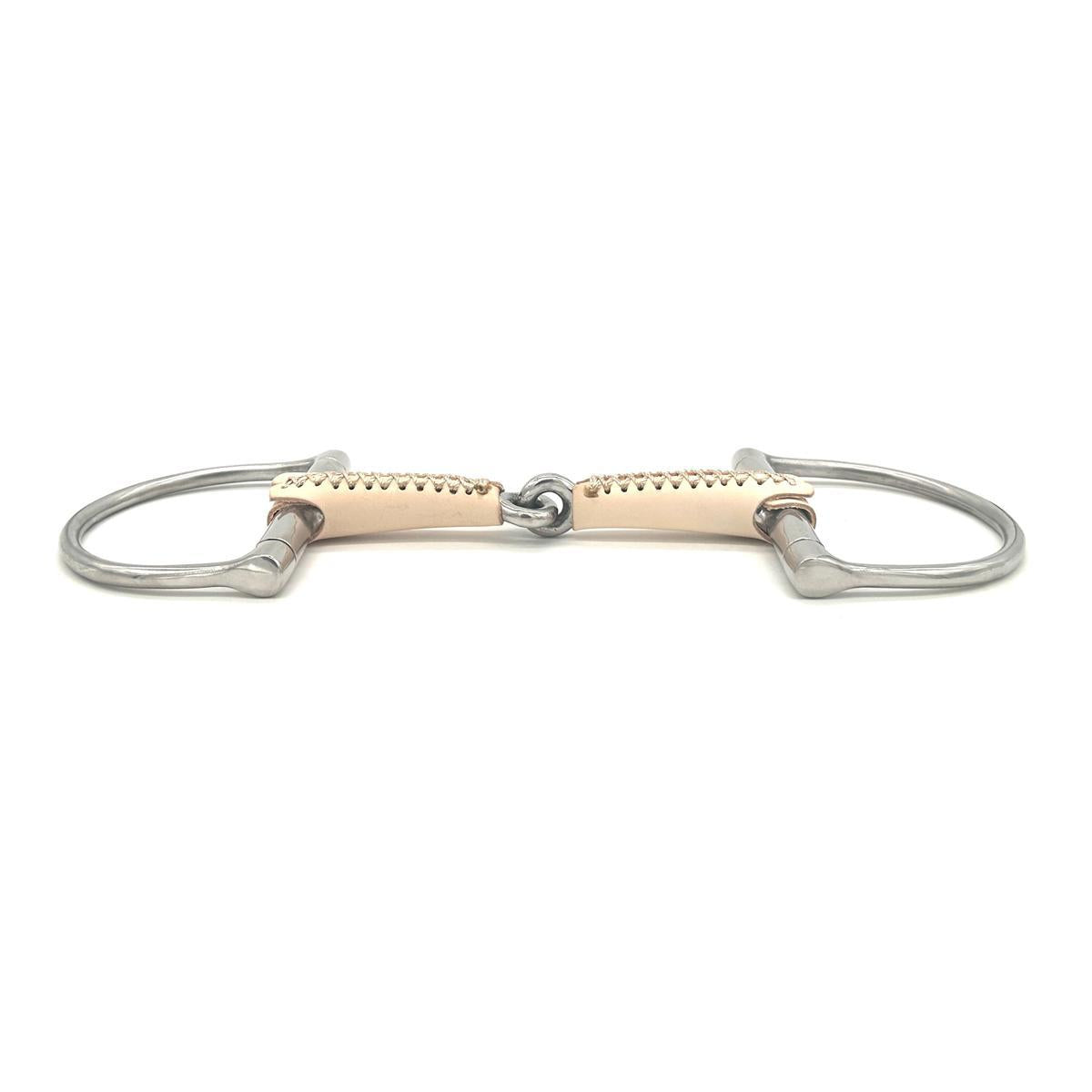Jake Adams Single Jointed Leather Covered Dee Bit