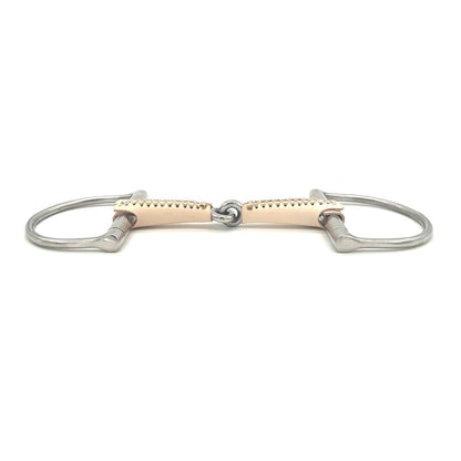Jake Adams Single Jointed Leather Covered Dee Bit