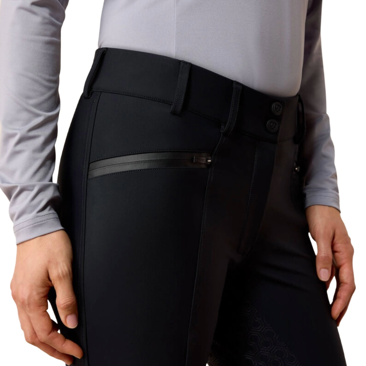 Ariat Women's Troika H2O Full Seat Breeches model view in black