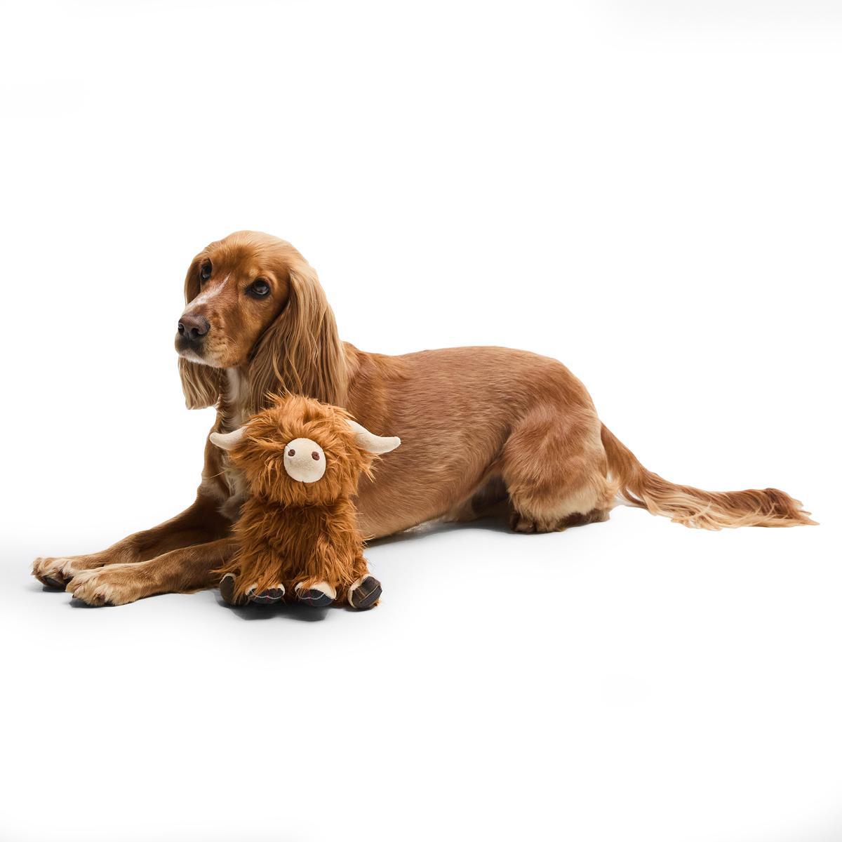 Barbour Highland Cow Dog Toy