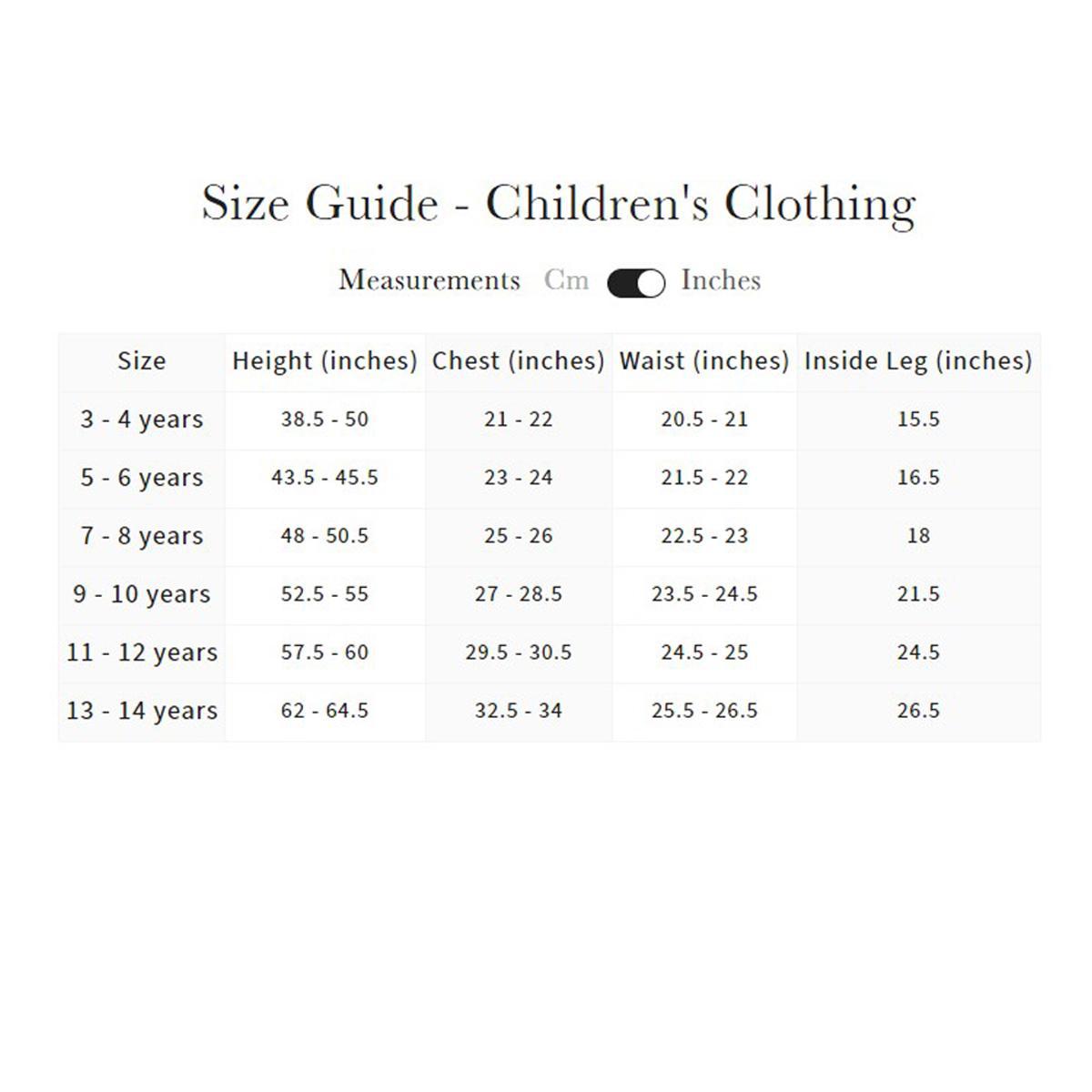 LeMieux Mini Thora Heart Fleece Jacket - Size Chart