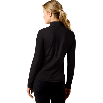 Ariat Women's Lunaveil 1/2 Zip Baselayer - Black  - back view