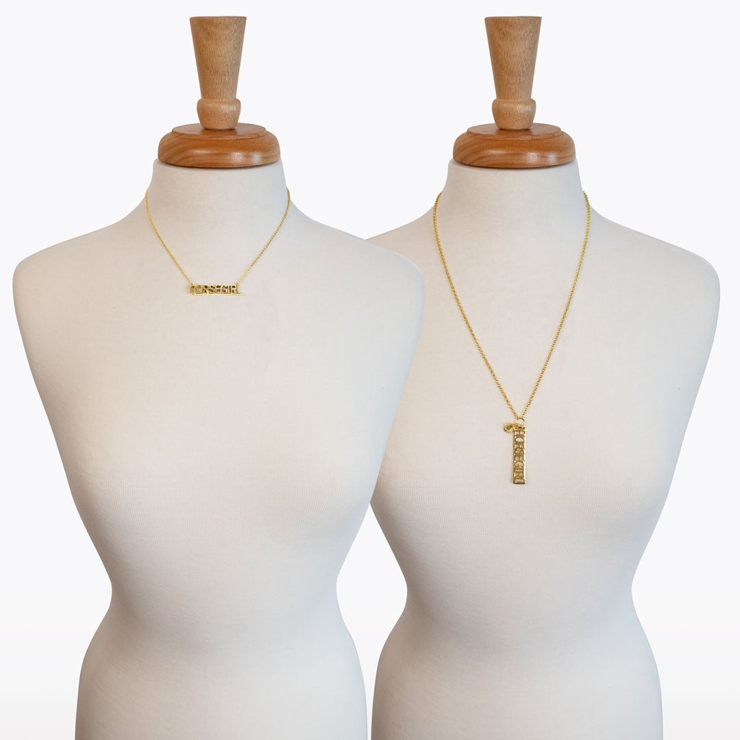 Urban Equestrian  Horse Girl - Equestrian Dog Tag Necklace in Gold