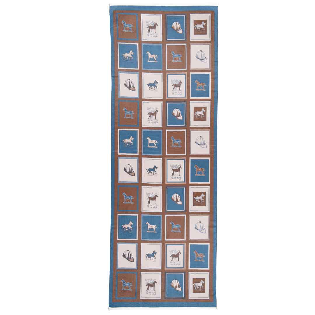 Urban Equestrian  Hunt Club -  Equestrian Motif Luxe Shawl