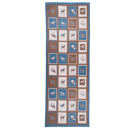 Urban Equestrian  Hunt Club -  Equestrian Motif Luxe Shawl