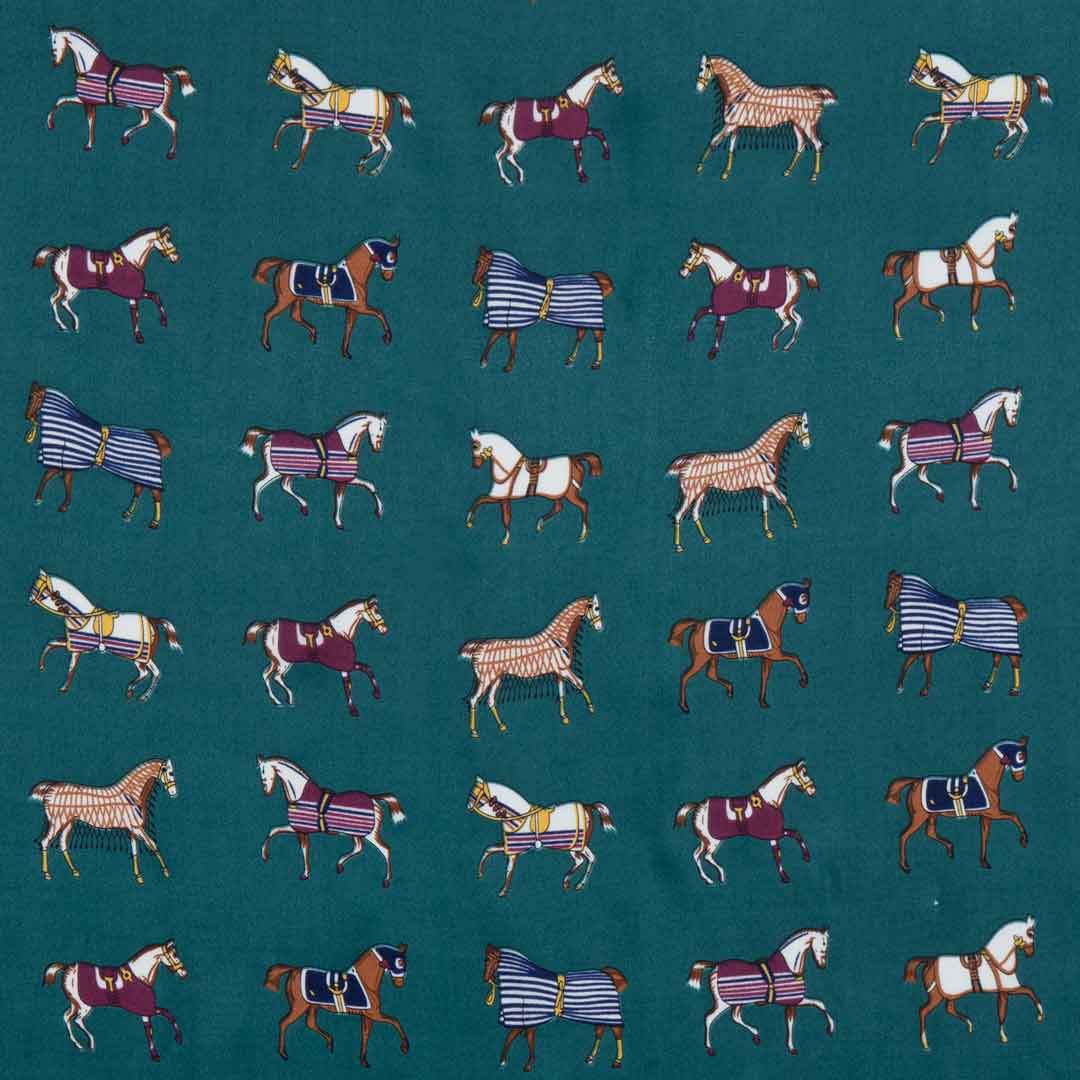 Urban Equestrian  Hunt Club - Stylized Equestrian Scarf in Deep Teal
