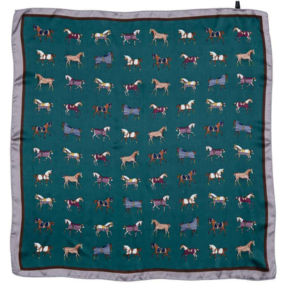 Urban Equestrian  Hunt Club - Stylized Equestrian Scarf in Deep Teal