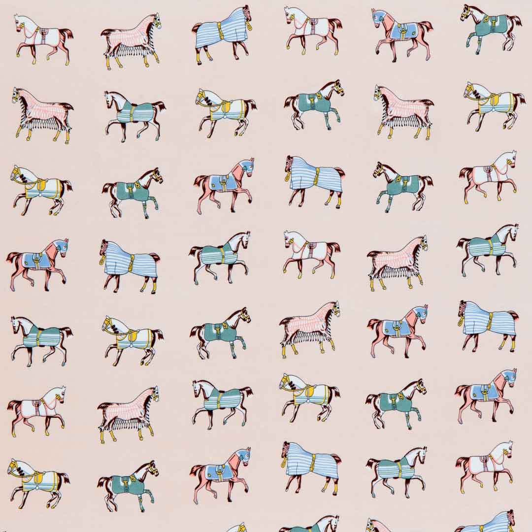 Urban Equestrian  Hunt Club - Stylized Equestrian Scarf in Ivory and Dusty Pink